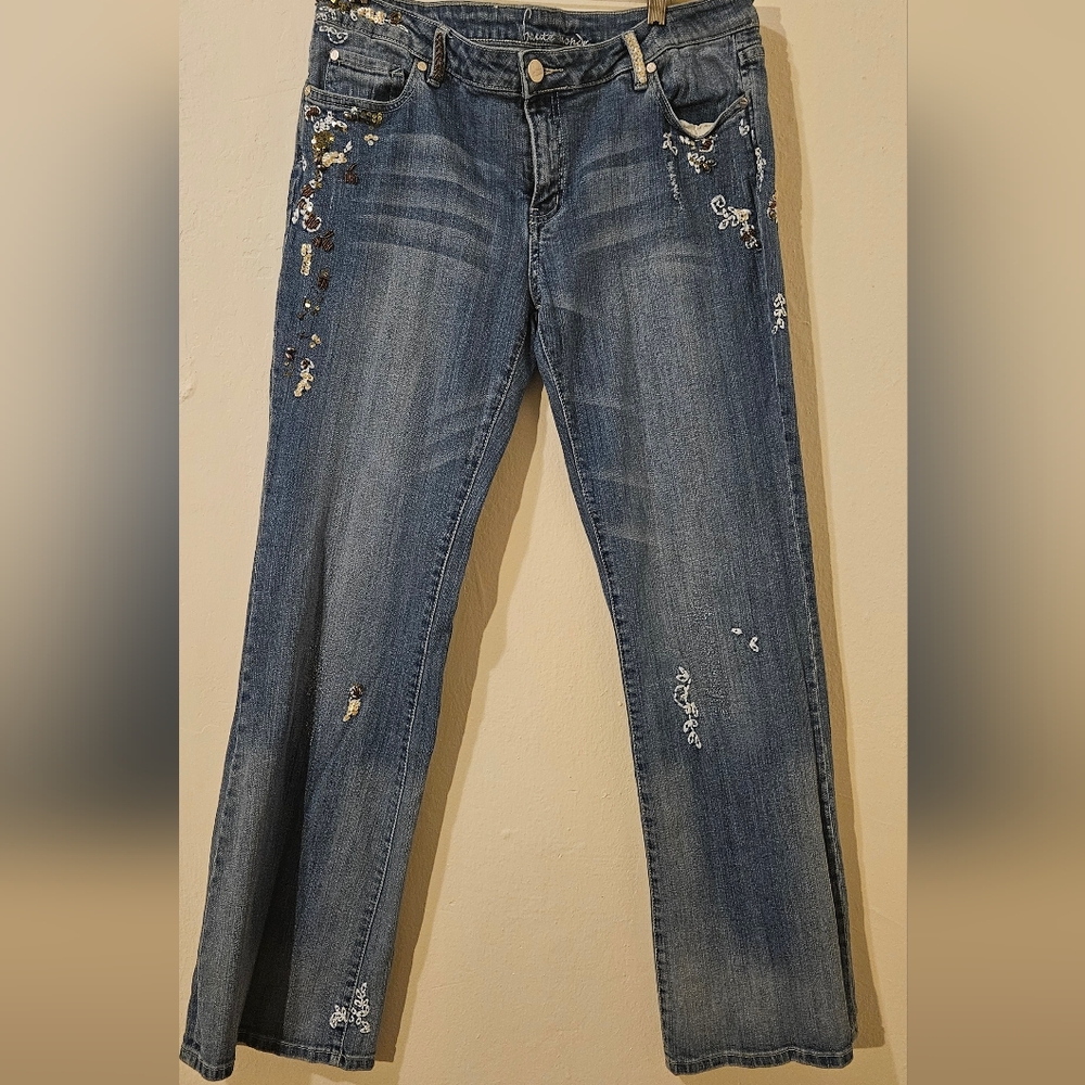 Haute Monde Dark Blue Straight Leg Jeans